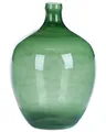 Produktbild: Runde Blumenvase aus gefärbtem Glas handgefertigt grün 39 cm Roti
