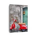 Produktbild: Wandbilder 50x70cm Leinwandbild Scooter transport italien retro Bilder Wanddeko