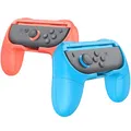 Produktbild: FINTIE Grip Kompatibel mit Nintendo Switch 2 (2025) Joy-Con - [2 Stück] Ergonomisches Design Verschleißfeste Komfort Griff Kit Griffhalter Kompatibel mit Switch Konsole Joy-Con Controller, Blau/Rot
