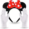 Produktbild: Kostümheld® Kostüm 1x 2 in 1 Minnie Mouse Set Ohren & Handschuhen Disney Mickey Mouse, Einheitsgröße