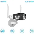 Produktbild: Reolink Überwachungskamera Duo 2 WiFi 8MP 2,4/5 GHz WLAN IP (Außen, Set, Dual-Lens, 180° Ultra-Weitwinkel, Person-/Fahrzeug-/Haustier-Erkennung, Farbnachtsicht, 2-Wege-Audio, IP66) weiß