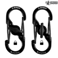 Produktbild: Nite Ize S-Biner MicroLock 2 Pack Edelstahl Doppelkarabiner Schwarz LSBM-01-2R3