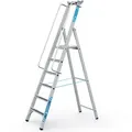 Produktbild: Zarges gebördelte Stehleiter Meistertritt S mit großer Plattform und Ablage 6 Stufen