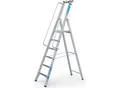Produktbild: ZARGES Alu-Stehleiter mit großer Plattform, mit beidseitigem Handlauf zum Selbstanbau, 6 Stufen