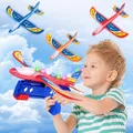 Produktbild: Flugzeug SpielzeugStyropor Flugzeuge für Kinder mit Katapult & LED – 3 Flugze...