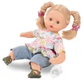Produktbild: Götz 2120944 Muffin Minimaxi Puppe – 33 cm große Babypuppe mit blauen Schlafaugen, Blonde Haare und Weichkörper – Weichkörperpuppe in 8 teiligen Set