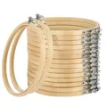 Produktbild: 16 Pack 8 inch Mini Bamboo CircleEmbroidery Hoop Cross Stitch Hoop Ring for D...