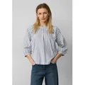 Produktbild: s.Oliver Kurzarmbluse Bluse Streifenbluse mit Raffung und Schleife blau L (40)