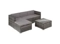 Produktbild: tectake® Rattan Lounge, für 3 bis 4 Personen, UV-beständig, variabel aufstellbar