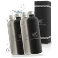 Produktbild: Luckymoose® Infinity Flasche 1,25L für Aarke Carbonator 3, Philips GoZero & Brita SodaOne Wassersprudler - Spülmaschinenfeste Edelstahlflasche
