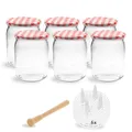Produktbild: mikken Fermentier Starter Set 6 Fermentiergläser 540 ml mit Gitter, Deckel und Holzstampfer