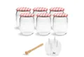 Produktbild: mikken Fermentationsglas Fermentieren Starter Set 6 Fermentiergläser 540 ml, (Starter Set zum Fermentieren, 6er), Made in EU