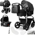 Produktbild: Bergsteiger Capri Kombikinderwagen 4-in-1 – Babywanne, Sportsitz, i-Size Babyschale & Isofix-Station, Luftreifen, höhenverstellbar, faltbar, Zubehör