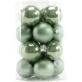 Produktbild: TrendLine Weihnachtskugeln Mini Glas Ø35mm salbeigrün 16 Stk. Christbaumschmuck