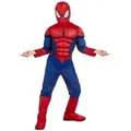 Produktbild: Rubie ́s Kostüm Muskulöser Spiderman Deluxe Kostüm für Kinder blau 92/104 (3-4 Jahre)