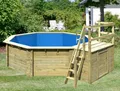 Produktbild: Karibu Achteckpool TOSCANA Set B ØxH: 428x124 cm (Set, 11-tlg), 38 mm kesseldruckimprägniertes Fichtenholz