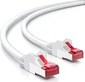 Produktbild: deleyCON 7,5m CAT6 Patchkabel S/FTP PIMF Schirmung CAT-6 RJ45 Netzwerkkabel Ethernetkabel LAN DSL Switch Router Modem Access Point Patchfelder - Weiß