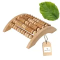 Produktbild: HOFMEISTER® Massage-Gerät aus Buchen-Holz, gegen Verspannungen & Schmerzen, Wellness & Entspannung für die Füße, Naturprodukt aus Europa, Fuss-Massage-Roller, 28 cm
