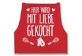 Produktbild: Shirtracer Kochschürze Hier wird mit Liebe gekocht, (1-tlg), Kochschürze