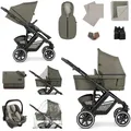 Produktbild: ABC Design Kinderwagenset Salsa 4 Air Starter Set, Olivgrün, Textil, 35x110x77 cm, EN 1888, UV 50+, Reach, ECE R 129 i-Size, abnehmbarer und waschbarer Bezug, Sonnendach, integriertes Gurtsystem, 3-Punkt-Gurt, integrierte Beleuchtung,5-Punkt-Gurt, Gurtschoner, Schutzbügel abnehmbar, Sitz umsetzbar, Sportsitz mit verlängertem Verdeck,Matratze, zusammenklappbar, Baby on Tour, Kinderwagen, Kombikinderwagen