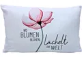 Produktbild: Dekohelden24 Dekokissen Zierkissen - Kuschel Kissen mit Blüte/Dekokissen, Baumwolle.