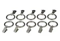 Produktbild: Liedeco Gardinenring, Gardinen, (Set, 10-St., mit Klammern), für Gardinenstangen Ø 16 mm