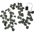 Produktbild: LED Blättergirlande ,Eucalyptus', Batterien + Timer, 20 LEDs. grün, warmweiß, L 180cm