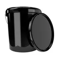 Produktbild: 16l Eimer mit Deckel schwarz rund 1x Kunststoff Eimer lebensmittelecht luftdicht