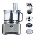 Produktbild: Kenwood MultiPro Sense FPM810 – Kompakt-Küchenmaschine, leistungsstarkes Küchengerät mit 3,5 l TritanSchüssel & 1,6 l Mixaufsatz, integrierte Waage, inkl. diverse Zubehör-Teile, 1000 W, silber