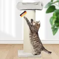 Produktbild: Rohrschneider XXL Kratzbaum Frieda – Kratztonne XXL | tauschbare Kratzmatten stabil | extra breite Säule | Cord-Bezug waschbar | Kratzbaum große, mittlere, kleine Katzen | Cord (beige, Gr. 1)