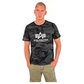 Produktbild: Alpha Industries Basic T-Shirt Camo T-Shirt für Herren Black Camo