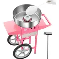 Produktbild: VEVOR elektrische Zuckerwattemaschine kommerzielle Zuckerwattegeräte mit Wagen (1000 W) mit 52 cm Edelstahlschüssel & Zuckerschaufel & Schublade, perfekt für Kindergeburtstage Familienfeiern Rosa