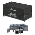 Produktbild: BEEWAY Gartenmöbel Abdeckung Wasserdicht V2.0 250x210x92cm, Schutzhülle Abdeckplane für Gartentische Terrassenmöbel Möbelsets - 420D Oxford Gewebe, Anti-UV, Winterfest