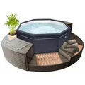 Produktbild: Netspa - Octopus Outdoor Whirlpool Halbstarr Achteckig Für 4-6 Personen Inkl. 5 Teilige Umrandung