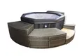 Produktbild: Whirlpool NetSpa OCTOPUS Möbel achteck halbstarr 6 Personen 193x73 cm Massage