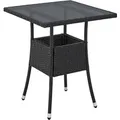 Produktbild: Juskys Polyrattan Gartentisch Yoro Quadratisch Schwarz 60x60 cm