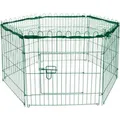 Produktbild: Dobar Freigehege mit Schutznetz und Tür 6-eckiges 112 cm x 98 cm x 56 cm Grün