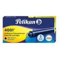 Produktbild: Pelikan Füllerpatronen 4001 GTP5, blau-schwarz, Großraumpatronen, 5 Stück