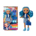 Produktbild: Rainbow High Littles - Sapphire Bradshaw - Kleine, Bewegliche Modepuppe - Blaue 14 cm Große Puppe mit Handtasche und Magischem Yeti - für Kinder und Sammler, Blau
