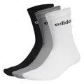 Produktbild: adidas Unisex Kids Linear Crew Cushioned Socks 3 Pairs, Medium Grey Heather / White / Black, 5-6 Years