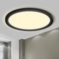 Produktbild: LQWELL® Deckenleuchte LED Deckenlampe, IP44 Wasserfest Badlampe Rund Flach 18W 3000K 1600LM Modern Schlicht Lampe Dünn für Wohnzimmer Badezimmer Schlafzimmer Küche Balkon Keller Büro, 220 * 24mm