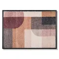 Produktbild: Schöner Wohnen Kollektion Fußmatte innen - Schmutzfangmatte 50 x 70 cm Grafik Terra-rosé - rutschfeste Sauberlaufmatte robust - Fussmatte Haustür - Türmatte waschbar bei 30°C