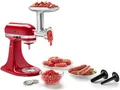 Produktbild: KitchenAid Fleischwolfaufsatz mit Wurstfüller 5KSMMGA, Zubehör für KitchenAid-Küchenmaschine: Mini 3,3 Liter 5KSM3311X - Classic 4,3 Liter 5K45SS - Ultra Power 4,3 Liter KSM90 - Artisan 4,8 Liter: KSM125, KSM150, 5KSM156, 5KSM175PS, 5KSM185PS. Artisan 6,9 Liter 5KSM7580X - Heavy Duty 4,8 Liter 5KPM5 - Heavy Duty 6,9 Liter 5KSM7591X, aus Ganzmetall
