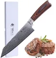 Produktbild: Wakoli EDIB Damast Chefmesser Kiritsuke I 20 cm Klinge I Pakkaholzgriff