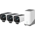 Produktbild: eufy eufyCam S3 Pro + HomeBase 3er Set (3840 x 2160 Pixels) (T88933W1)