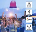 Produktbild: SCHWAIGER RGB LED Solar Außenstehleuchte mit BT Lautsprecher für Balkon, Garten