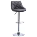 Produktbild: 1 x Barhocker Barstuhl Kneipenhocker drehber Kunstleder Sessel grau BH23gr-1