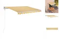 Produktbild: Gelenkarmmarkise Automatisch 350x250 Cm Gelb Und Weiß Balkon Terrasse