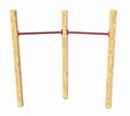 Produktbild: Loggyland Reckanlage, Turnreck, Reck, Metallreck, Kinderreckanlage (Doppel-Lärche rund 90 cm, rot)