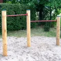 Produktbild: LoggyLand GYM II  Doppelreck Turnstange Reckstange Lärche Holz Reckanlage massiv